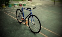 blue classic bike